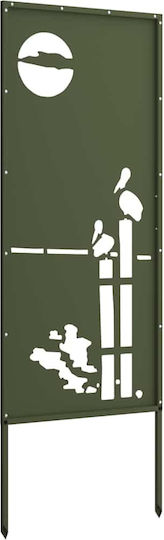 Vidaxl Decorative Garden Plate Olive 50 x 140 Cm Cold Rolled Steel