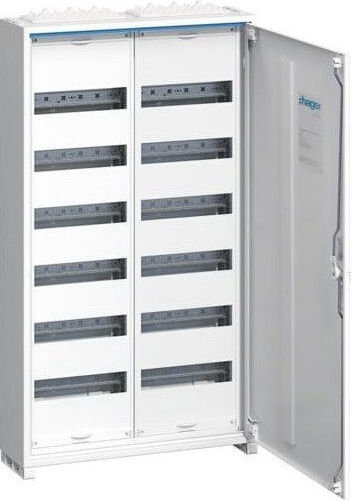 Hager Wall mounted Waterproof 24-Elements Fuse Box with 6 Rows W550xH950xD161mm