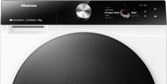Hisense Пералня 12кг 1400 Оборота ConnectLife WF7S1247BW