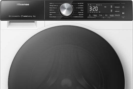 Hisense Πλυντήριο Ρούχων 9kg 1400 Στροφών ConnectLife WF5S9045BW