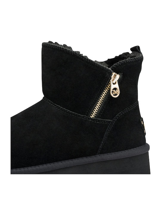 Leather Women's Ankle Boots Black