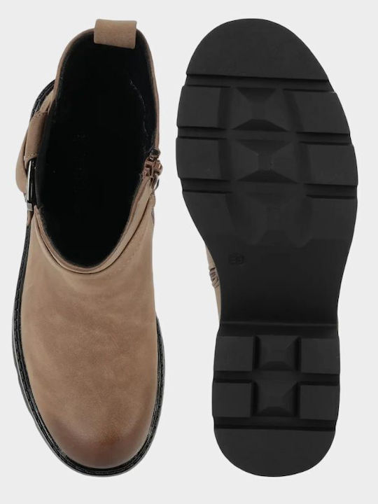 Damen Stiefeletten mit Absatz Braun