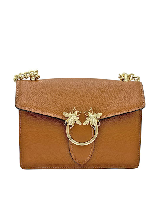 Leather Women's Bag Shoulder Tabac Brown