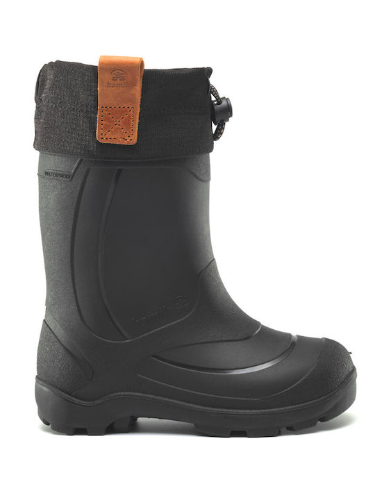 Leder Kinderstiefel Schwarz