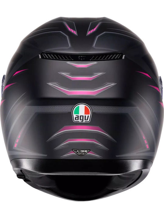AGV K3 Syth Mat Black/Pink Motorcycle Helmet Full Face ECE 22.06 1550gr with Pinlock and Sunvisor