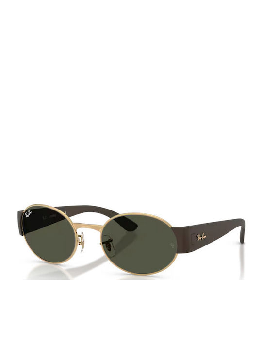 Ray Ban Unisex Sonnenbrille mit Gold Metall Gestell und Grün Linse RB3770 001/31