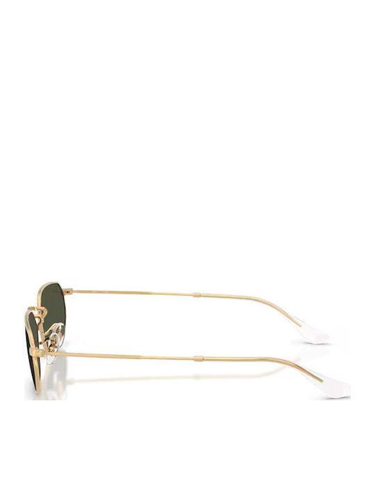 Ray Ban Unisex Γυαλιά Ηλίου με Χρυσό Μεταλλικό Σκελετό και Πράσινο Φακό RB3947 001/31