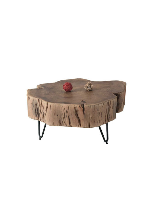 Măsuță Centrală Rectangulară Dunno din Lemn Masiv Bej M58xL56xÎ30cm EA7105