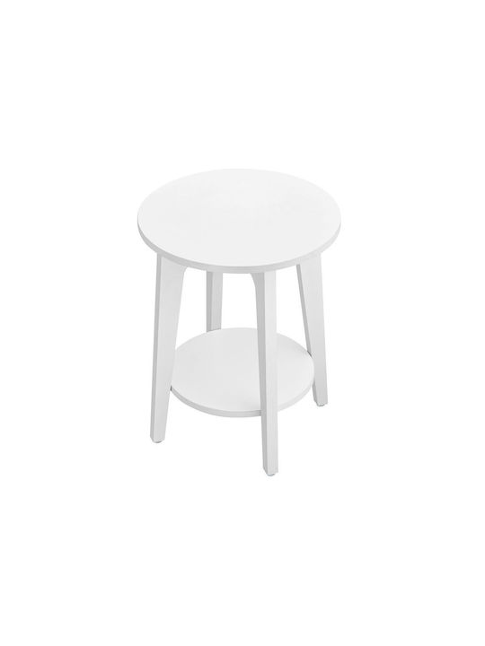Round Side Wooden Coffee Table Wooden W40xL40xH50cm