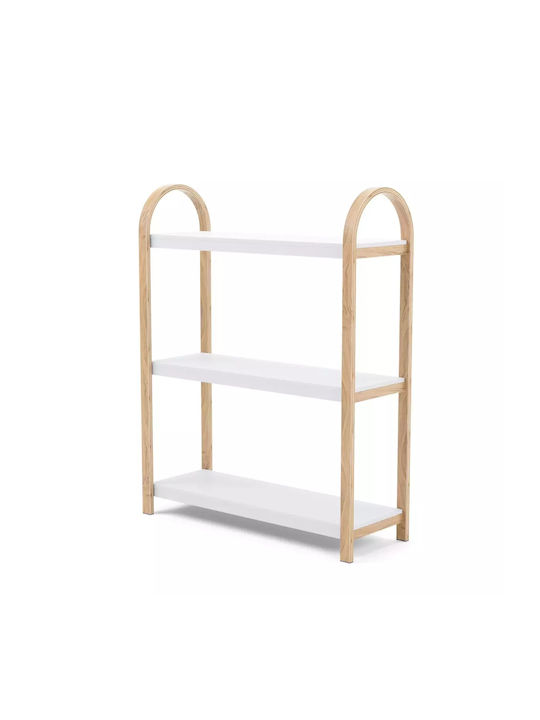Rectangular Side Table Bellwood Wooden Natural White M71.1xL26xH90.1cm