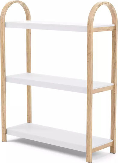 Rectangular Side Table Bellwood Wooden Natural White M71.1xL26xH90.1cm