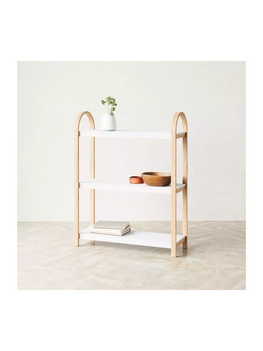 Rectangular Side Table Bellwood Wooden Natural White M71.1xL26xH90.1cm