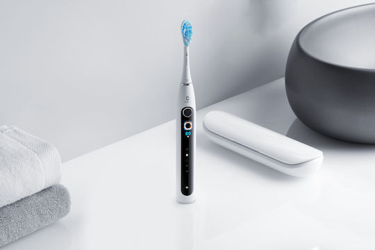 OClean X Pro Electric Toothbrush with Pressure Sensor and Travel Case White