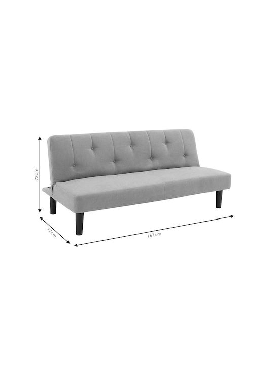Breathe Three-Seater Couch Bed Gray 167x77x73 cm
