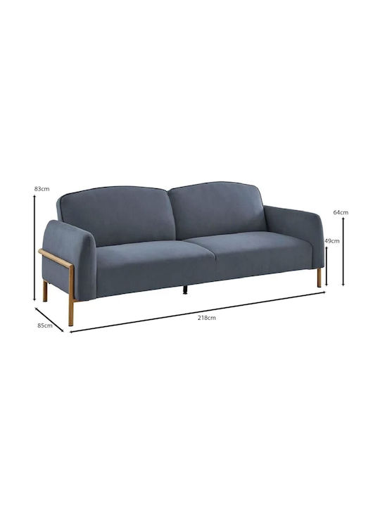 Molino Two-Seater Couch Bed Dark Grey 218x85x83 cm E9415,1