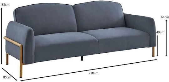 Molino Canapea Cu Două Locuri Pat Gri Închis 218x85x83 cm E9415,1