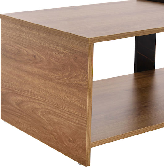 Rechteckiger Zentraler Kaffeetisch Wilma Holzbeige M80xT50xH35cm