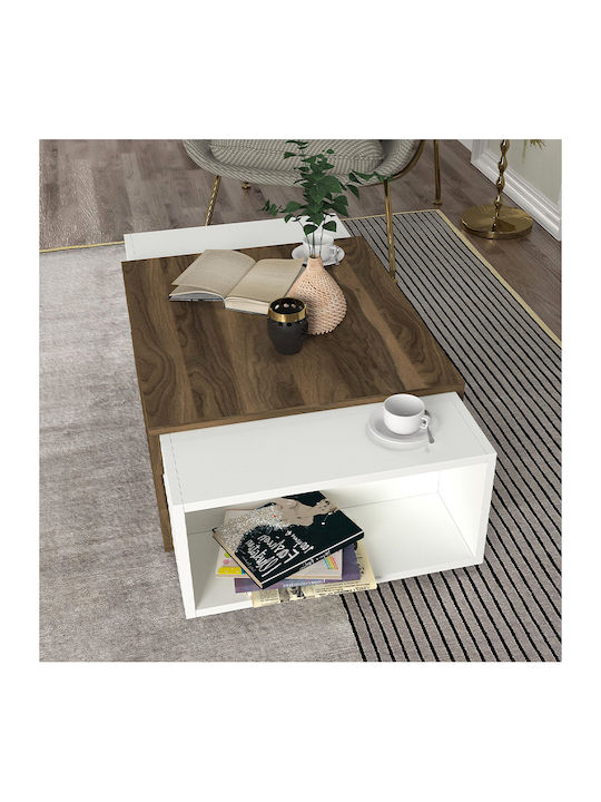 Rechteckiger Zentral Kaffeetisch Nora Holz Braun M110xL60.6xH31cm GP042-0069 1