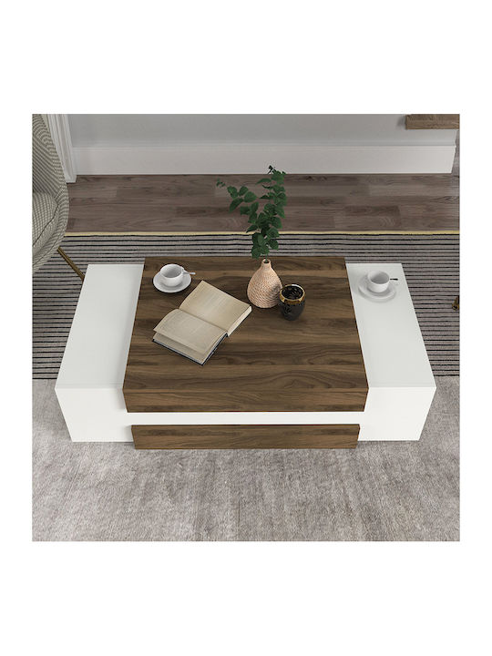 Rechteckiger Zentral Kaffeetisch Nora Holz Braun M110xL60.6xH31cm GP042-0069 1