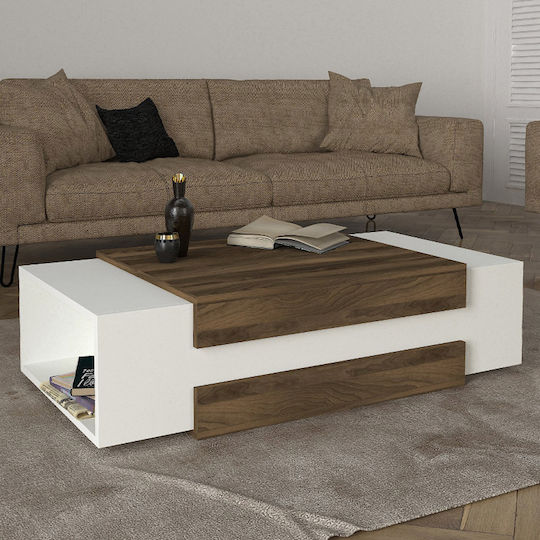 Rechteckiger Zentral Kaffeetisch Nora Holz Braun M110xL60.6xH31cm GP042-0069 1