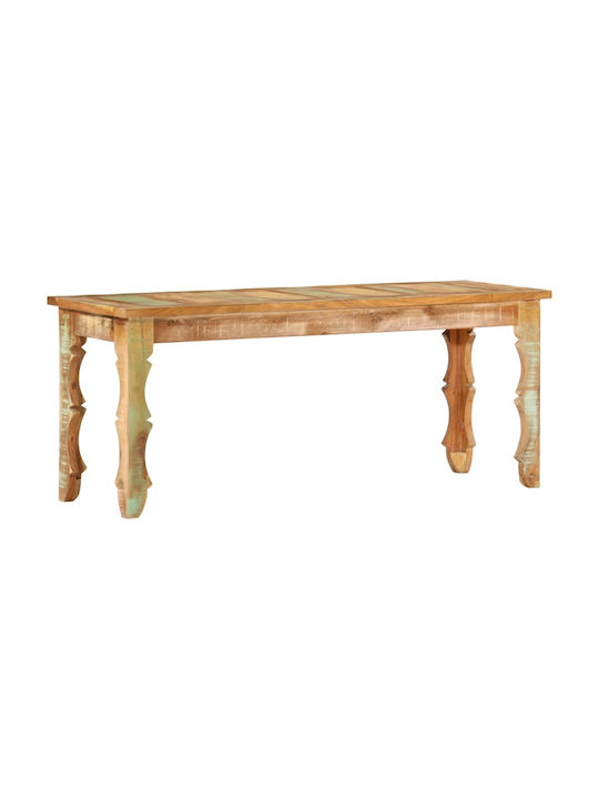 Rectangular Central Coffee Table Made of Solid Brown Wood W110xD35xH45cm