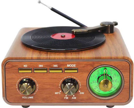 M1317BT Retro Cu baterie cu Bluetooth și USB Maro