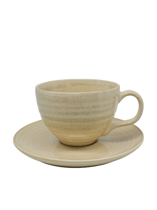 Ankor Cană Ceai Ceramică Bej 294ml