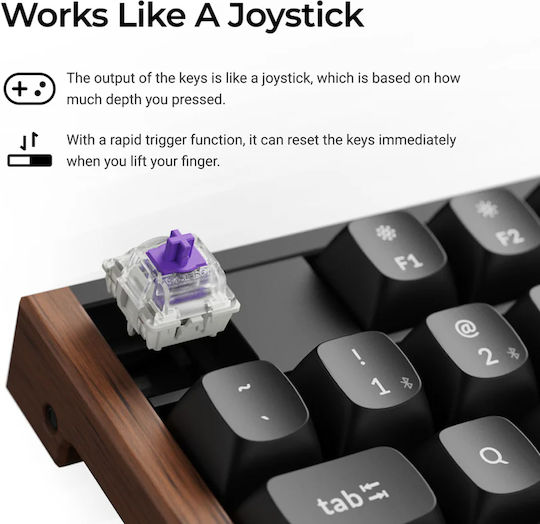 Keychron K10 HE K10H-J1 Wireless Hall Effect Gaming Keyboard with Magnetic switches and RGB lighting (English US)