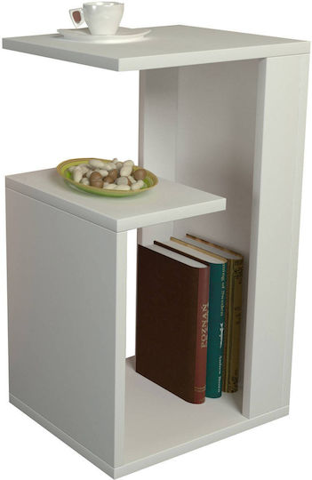 Rectangular Side Table Dawn Wooden White M35xL29.5xH60cm