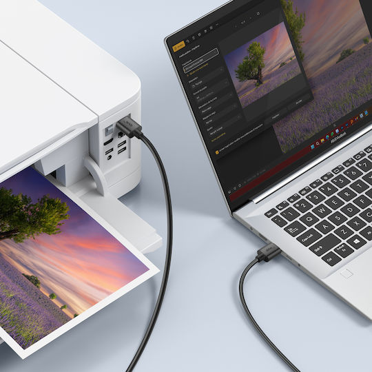 Akyga USB 2.0 Кабел USB-A мъжки - USB-A мъжки Черен 1.8м AK-USB-11