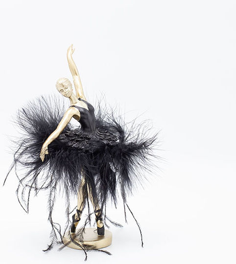 Eurolamp Christmas Plastic Figure Ballet dancer Black Height 21.5cm