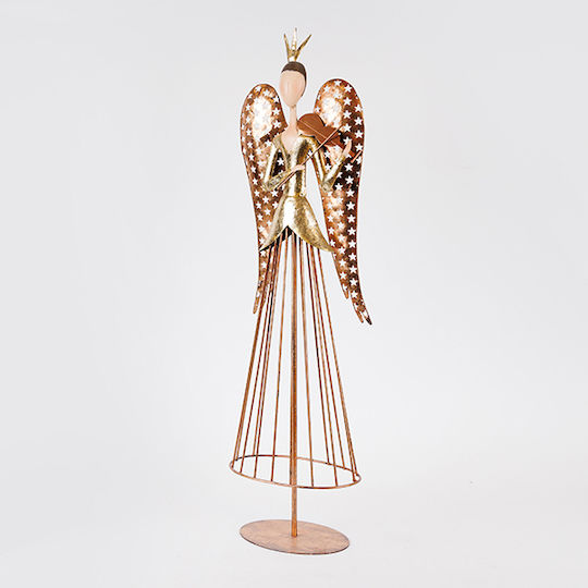 Eurolamp Коледна Метална Фигура Angel Бронзово Височина 78.74см.