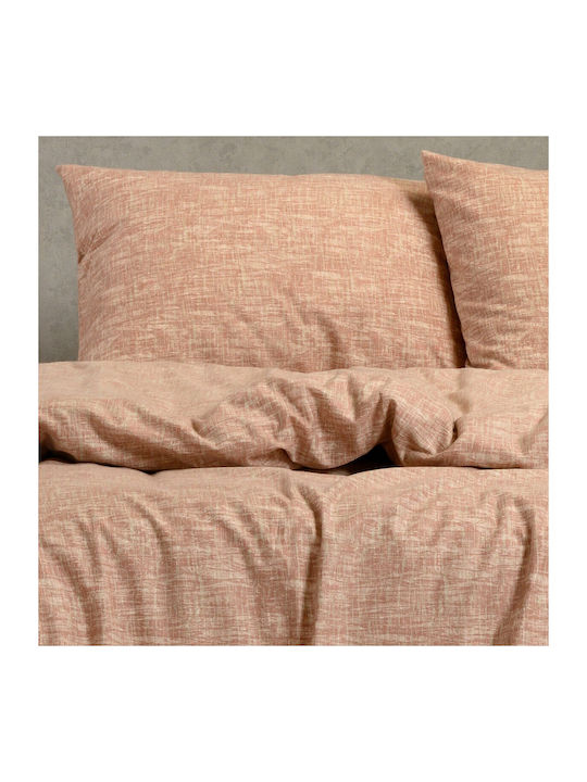 Melinen Sheet Set with 2 Pillowcases Super-Double Flannel with Elastic 160x200+30cm. Farrel Apple 3pcs