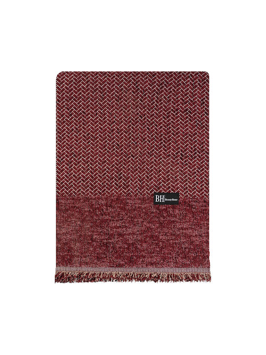 Beauty Home Σετ Ριχτάρια 3τμχ Chenille Κόκκινο