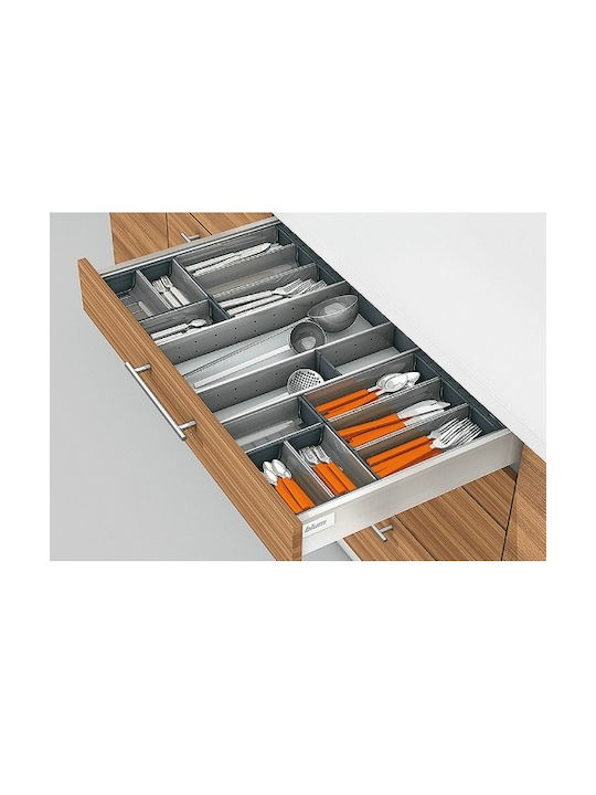 Blum Κουταλοθήκη Συρταριού Inox 120x48εκ. Ασημί