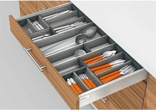 Blum Поставка За Прибори За Чекмедже Inox 80x48см Сребрист