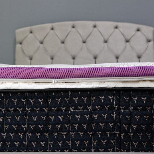 Como felt & wadding producers Mattress Topper Lavander Super Double Foam with Removable Cover 160x200x4cm
