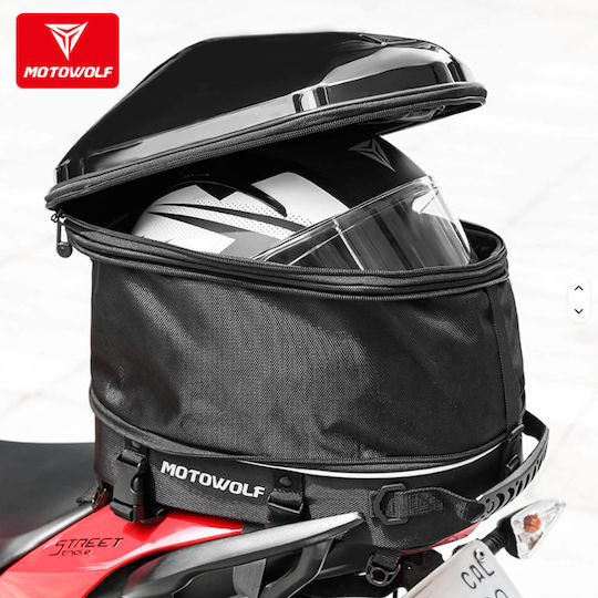 Motowolf MDL0705 Waterproof Motorcycle Tail Bag in Black Color