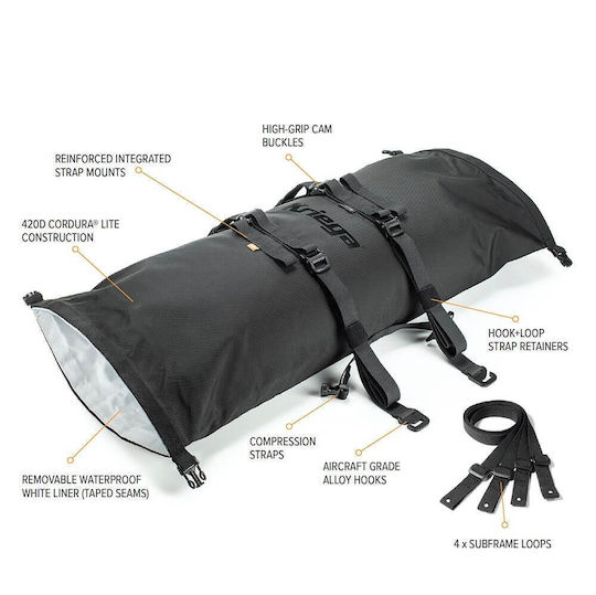 Kriega Waterproof Motorcycle Tail Bag 20lt Black