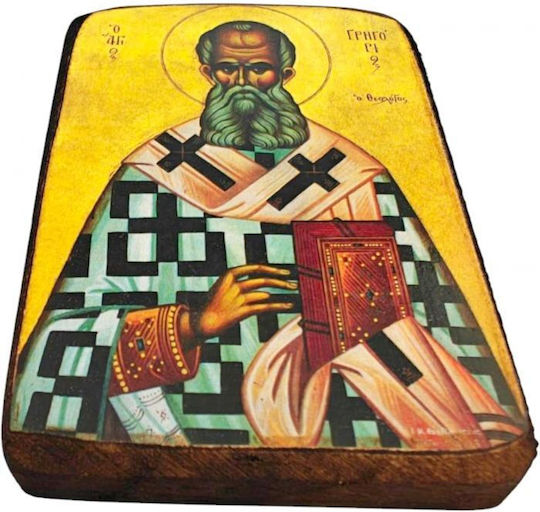 Christening Favor with Religious Icon made of Wood
