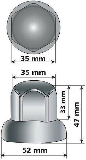 Lampa Nuts Length 33mm for Key No 33 500pcs