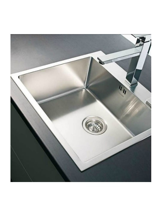 Asil AS 383 Drop-In Sink Inox Satin W54xD50cm Silver