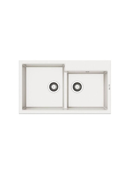 Pyramis Ithaka 1 3/4b 070242511 Drop-In Spüle aus Verbundgranulat B86xT50cm Beige