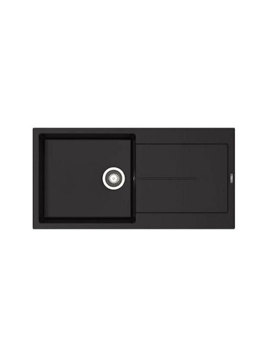 Pyramis 1b 1d Plus 070245011 Drop-In Мивка от Синтетичен Гранит Ш100xД50см Сняг