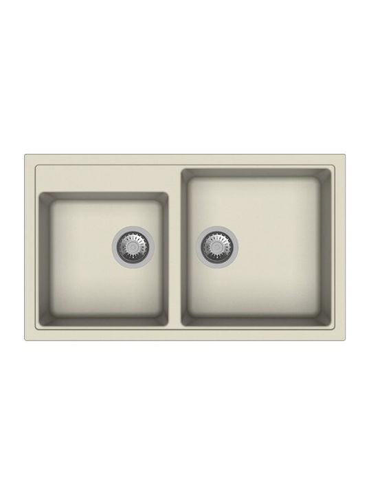 Macart Lexus N-200 Drop-In Sink Right Synthetic Granite W86xD50cm Brasil