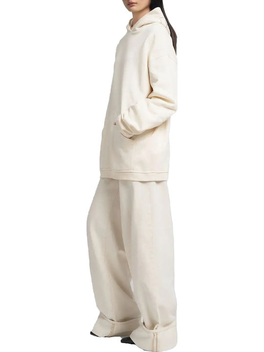 Women's Sweatshirt Hooded Winter White White