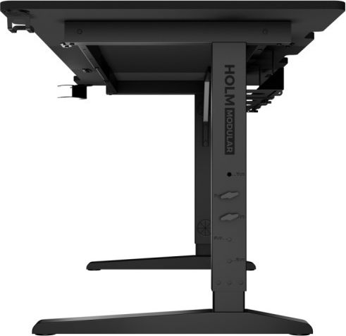 Геймърско Бюро Holm Дървено Черно С LED 160x70x75см