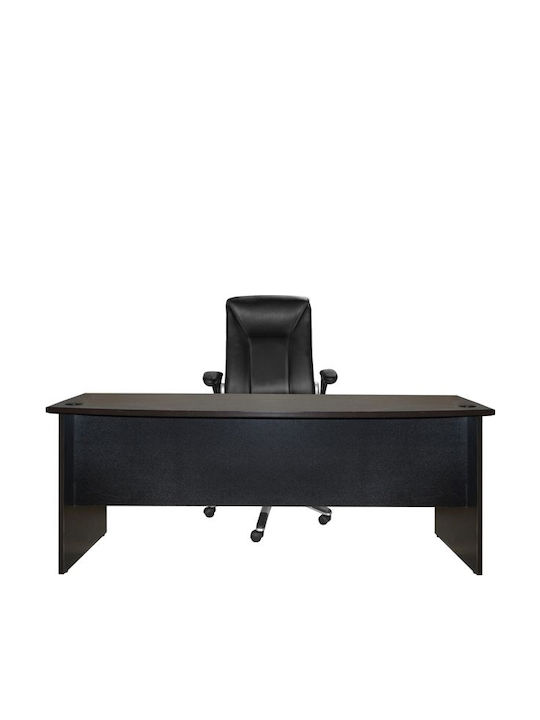 Birou Profesional Executive Din Lemn Maro 180x93.5x74.6cm
