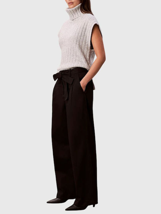 Damen Stoff Hose Black
