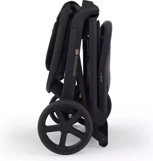 Kinderkraft Nubi 3 Baby Stroller Suitable for Newborn Midnight Black 8.7kg